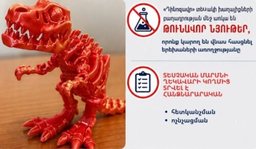 Թունավոր խաղալիք է հայտնաբերվել․ Շուկայի վերահսկողության տեսչական մարմին