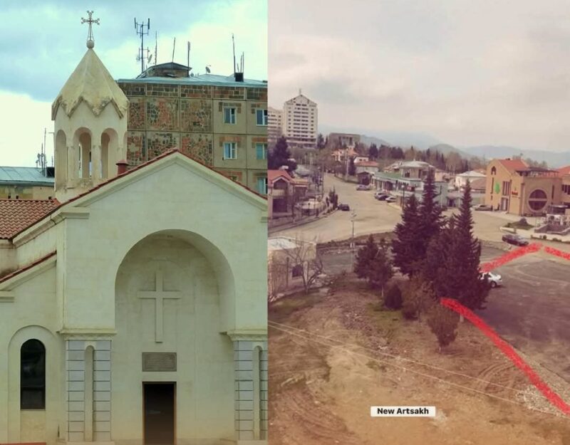 Ադրբեջանը հիմնահատակ ավերել է Ստեփանակերտի Սուրբ Հակոբ եկեղեցին Ադրբեջանը հիմնահատակ ավերել է Ստեփանակերտի Սուրբ Հակոբ եկեղեցին