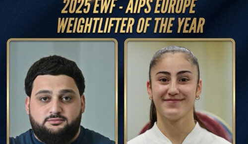 Վարազդատ Լալայանն ու Ալեքսանդրա Գրիգորյանն առաջադրված են Ծանրամարտի եվրոպական ֆեդերացիայի 2025-ի լավագույն մարզիկների անվանակարգերում