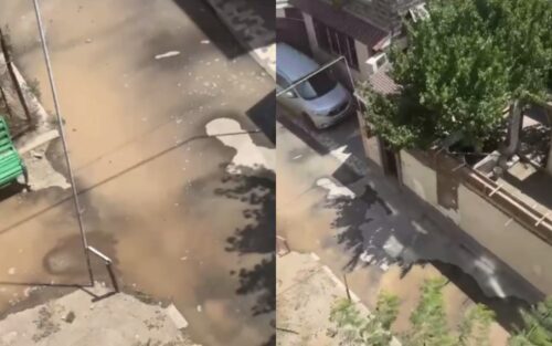«Մենք Սևան չգնացինք, «Սևանը» եկավ մեր բակ». Էջմիածնի Սպանդարյան 28 Վ շենքի բակը լճի է վերածվել