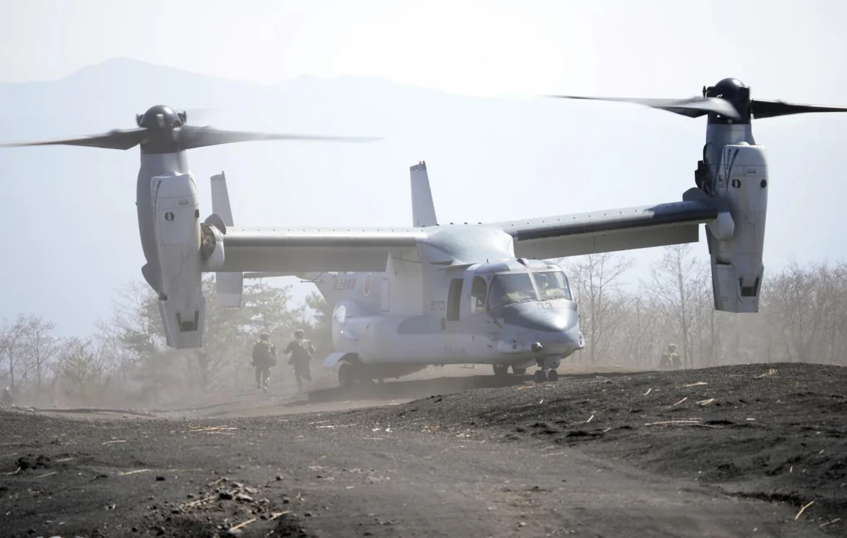 ԱՄՆ ռազմաօդային ուժերի Osprey կոնվերտոպլանն արտակարգ վայրէջք է կատարել Ճապոնիայում ԱՄՆ ռազմաօդային ուժերի Osprey կոնվերտոպլանն արտակարգ վայրէջք է կատարել Ճապոնիայում
